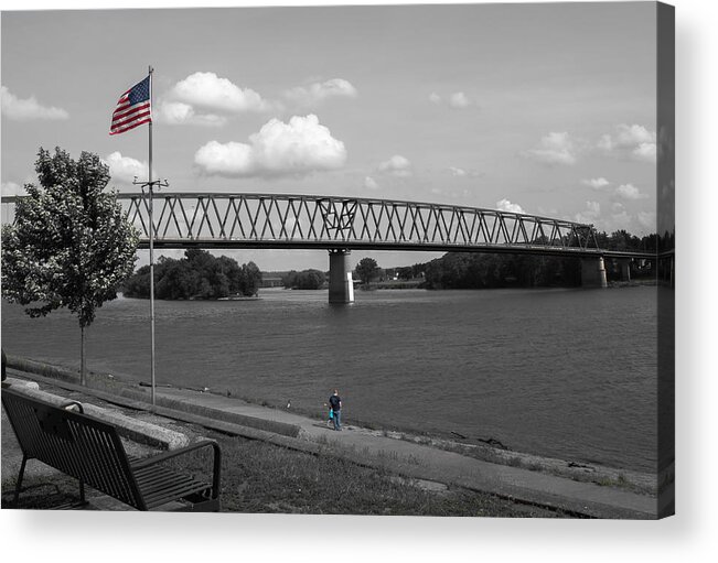 Ohio River Acrylic Print featuring the photograph Down by the River by Holden The Moment