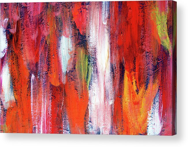 Abstract Painting Acrylic Print featuring the painting Downpour of Joy by Rein Nomm