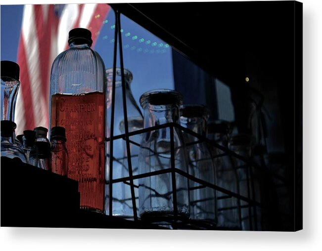 Milk Bottles Acrylic Print featuring the photograph Drinking from the wrong bottle by Amee Cave