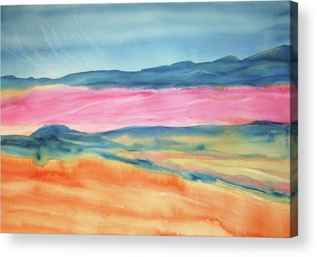 Dunes Acrylic Print featuring the painting Dunes by Ellen Levinson