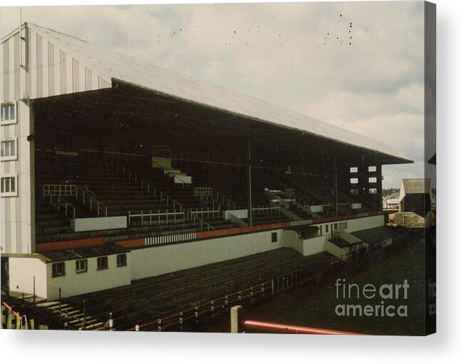 Acrylic Print featuring the photograph Dunfermline Athletic - East End Park - Main Stand 1 - 1980s by Legendary Football Grounds