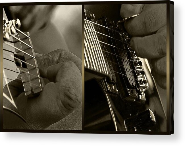 Hovind Acrylic Print featuring the photograph Electric Guitar Player by Scott Hovind