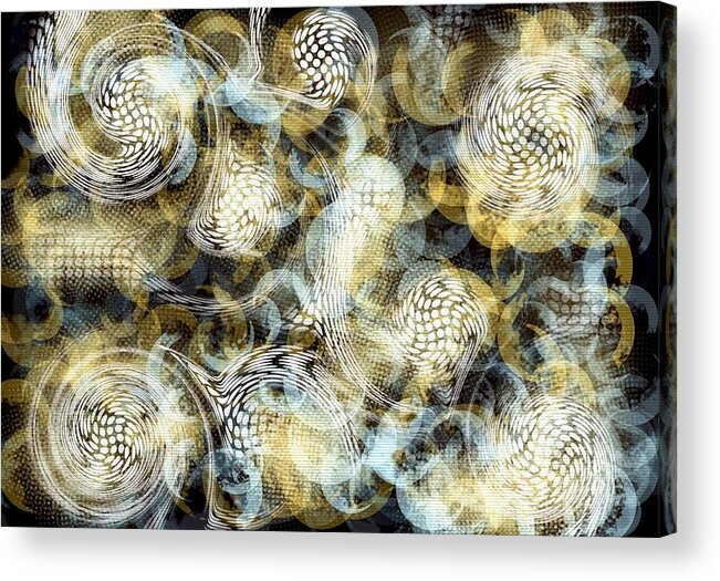 Thermochromic Acrylic Print featuring the digital art Electronic Textile-Abstract Pattern Art by Laurie's Intuitive
