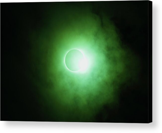 Solar Eclipse Acrylic Print featuring the photograph End Of Totality by Daniel Reed