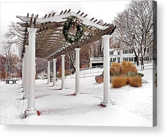 Brewster Gardens Acrylic Print featuring the photograph Entrance to Brewster Gardens by Janice Drew