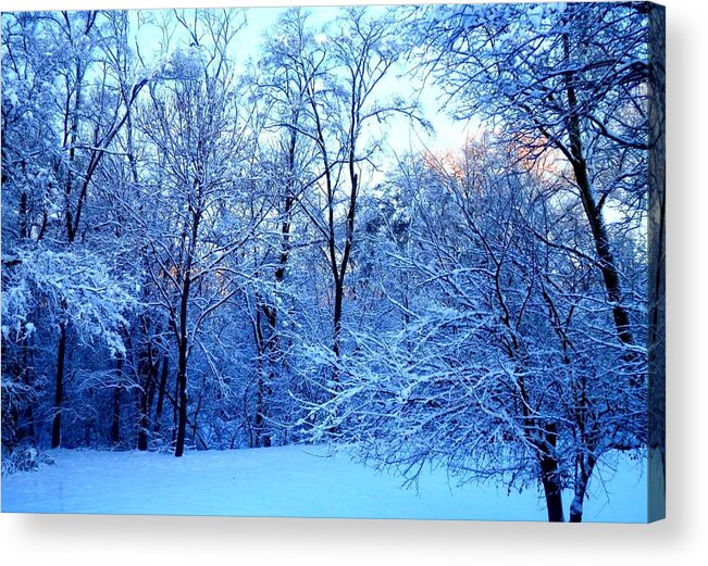 Winter Acrylic Print featuring the photograph Ethereal Snow by Deborah Kunesh