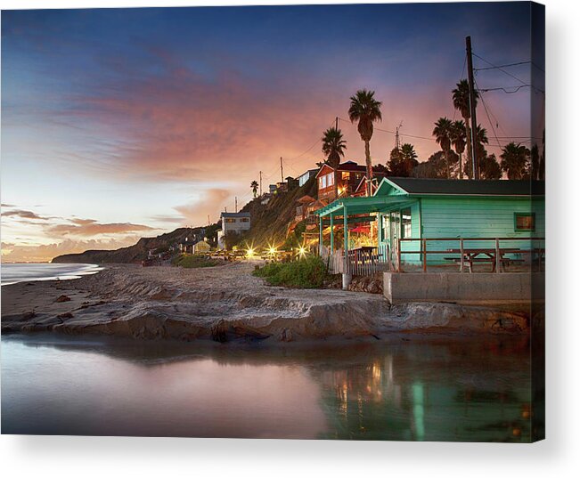 Crystal Cove Acrylic Print featuring the photograph Evening Reflections, Crystal Cove by Cliff Wassmann