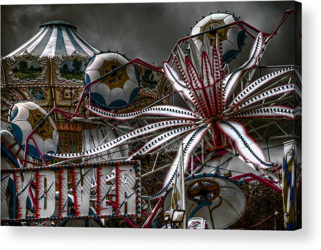 Fair Acrylic Print featuring the photograph Fairground Rides by Wayne Sherriff