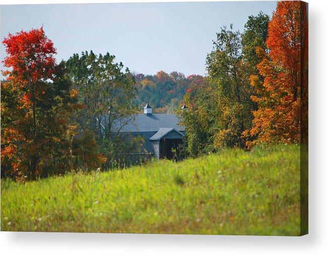  Acrylic Print featuring the photograph Fall Barn by Peter Williams