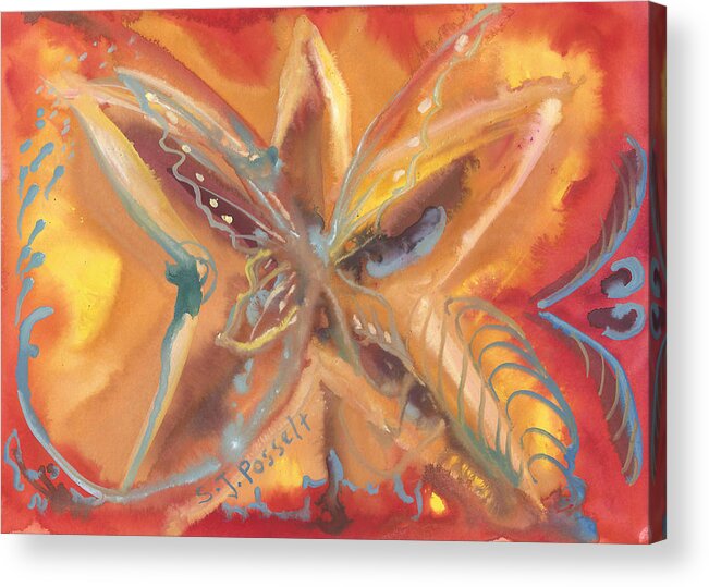 Family Star Acrylic Print featuring the painting Family Star by Sheri Jo Posselt