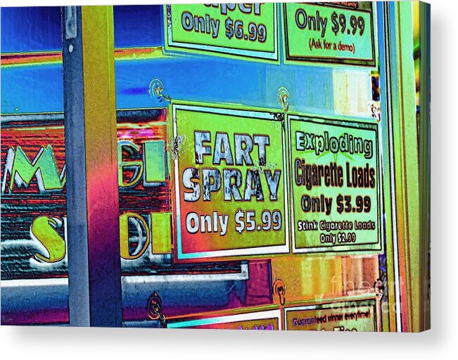 Fart Spray Acrylic Print featuring the photograph Fart Spray by Jeff Breiman