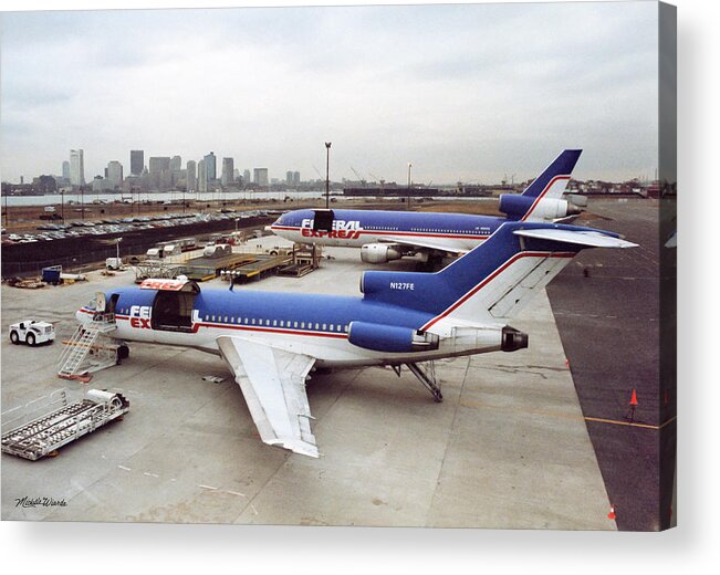 Fedex Acrylic Print featuring the photograph FedEx Ramp Boston 1985 by Michelle Constantine