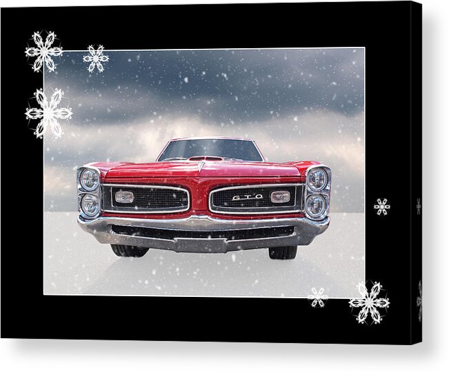 Pontiac Acrylic Print featuring the photograph Festive Pontiac GTO by Gill Billington