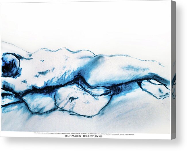 A Set Of Figure Studies Acrylic Print featuring the drawing Figure Study Ten by Scott Wallin