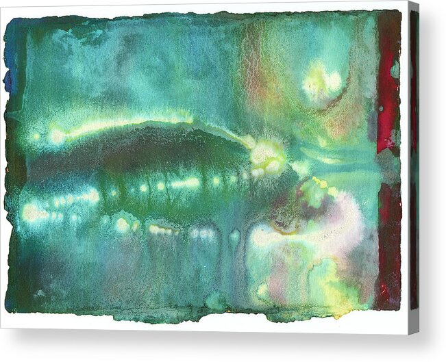 Abstract Acrylic Print featuring the painting Deep Sea Florescence by Sperry Andrews
