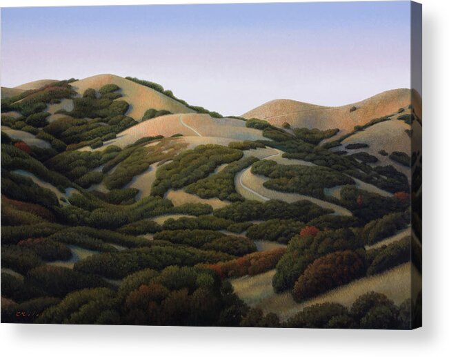Salt Lake City Acrylic Print featuring the painting Foothills by Chris Miles