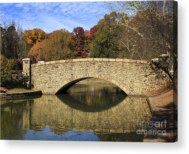 Freedom Acrylic Print featuring the photograph Freedom Park Bridge by Jill Lang