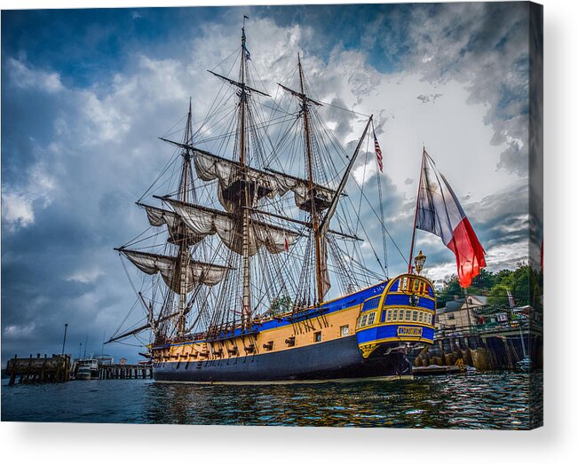 Castine Acrylic Print featuring the photograph Frigate Hermione 01 by Fred LeBlanc
