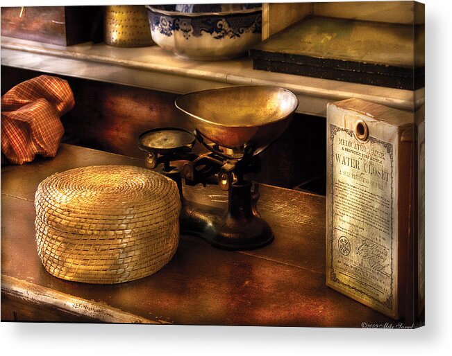 Savad Acrylic Print featuring the photograph Furniture - Table - Curious Items for sale by Mike Savad