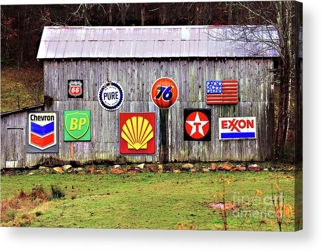Gas From The Past Acrylic Print featuring the photograph Gas from the Past by Jennifer Robin
