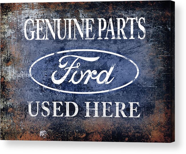 Ford V8 Acrylic Print featuring the photograph Genuine Ford Parts by Mark Rogan