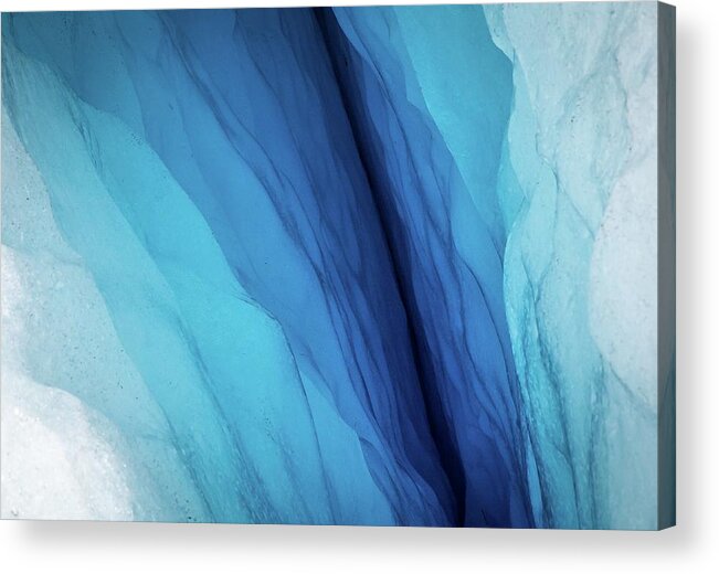 Glacier Acrylic Print featuring the photograph Crevasse 2 by Ryan Weddle