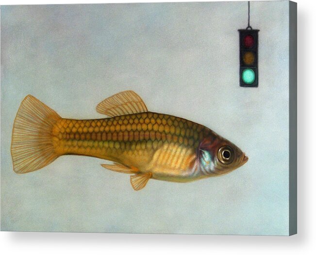 Fish Acrylic Print featuring the painting Go Fish by James W Johnson