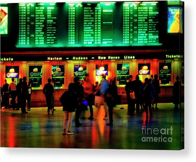 Grand Central Acrylic Print featuring the photograph Grand Central Station NYC by Tom Jelen