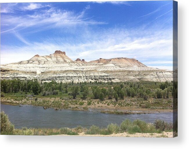 Green Acrylic Print featuring the photograph Green River Wyoming by Christy Pooschke