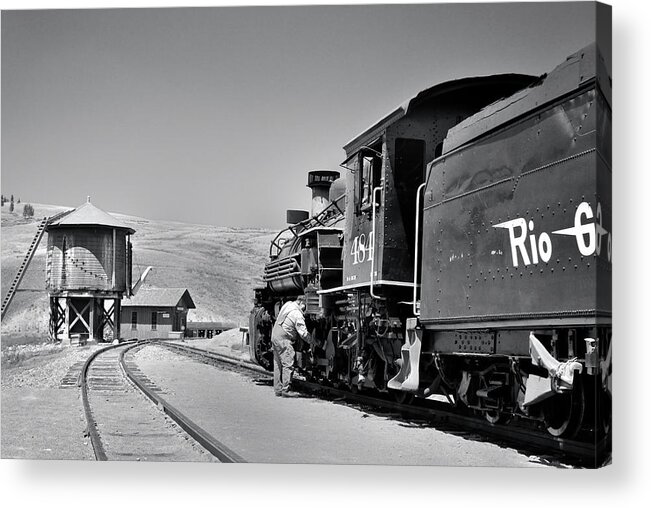 Trains Acrylic Print featuring the photograph Half Way by Ron Cline