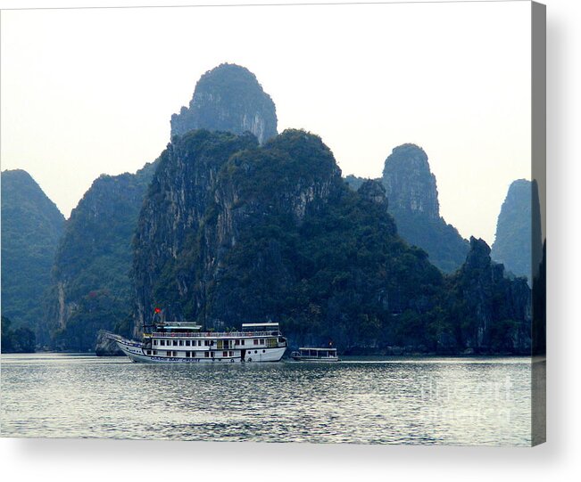 Vietnam Acrylic Print featuring the photograph Halong Bay 4 by Randall Weidner