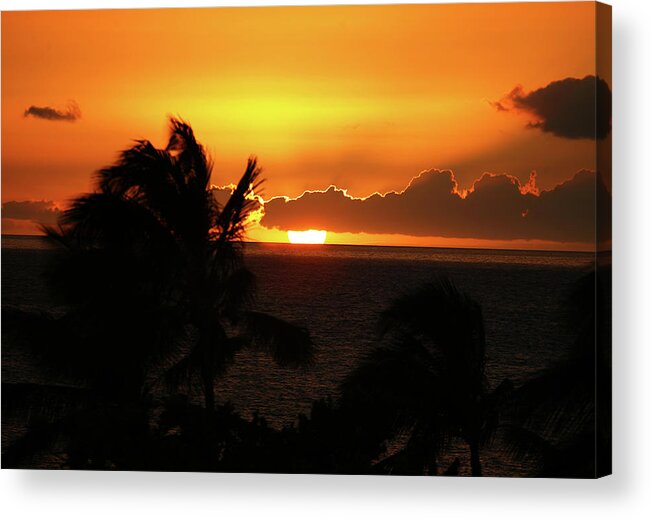 Sunset Acrylic Print featuring the photograph Hawaiian Sunset by Anthony Jones