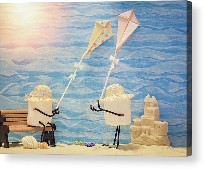 Kites Acrylic Print featuring the photograph High Fructose Kite Flying by Heather Applegate