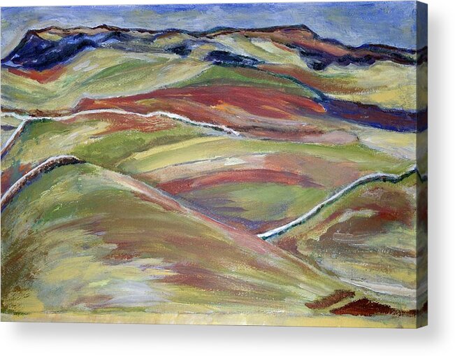  Acrylic Print featuring the painting Northern Hills, Clare Island by Kathleen Barnes