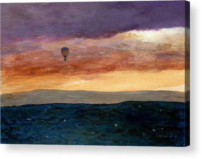 Hot-air Balloon Acrylic Print featuring the photograph Homeward Bound by Nigel Radcliffe