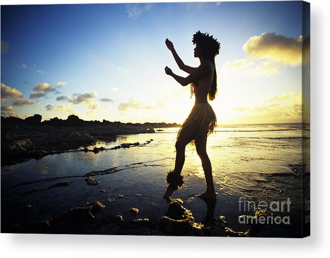 Arm Acrylic Print featuring the photograph Hula Silhouette by Vince Cavataio - Printscapes