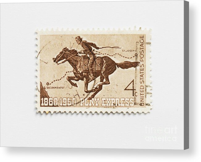 1960 Acrylic Print featuring the photograph Hundred years Pony Express by Patricia Hofmeester