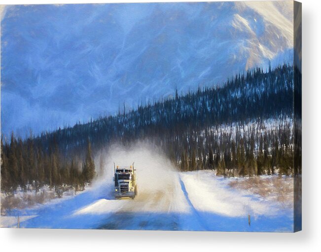 Alaska Acrylic Print featuring the photograph Ice Road Trucker by John Roach