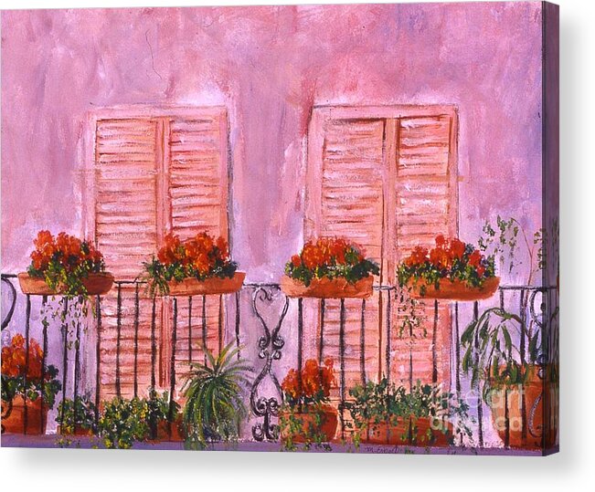 Cityscape Acrylic Print featuring the painting Il Terrazzo in Roma, II by Mary Erbert