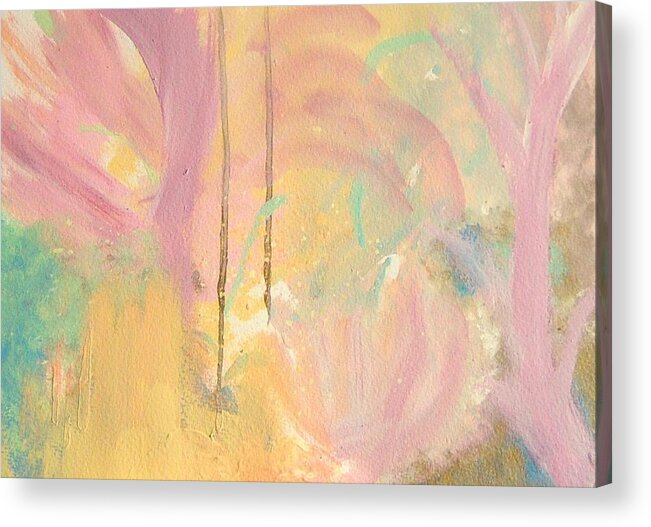 Abstract Acrylic Print featuring the painting In Bloom by Helene Henderson