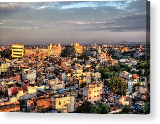 Asia Acrylic Print featuring the photograph Indore Skyline by John Hoey