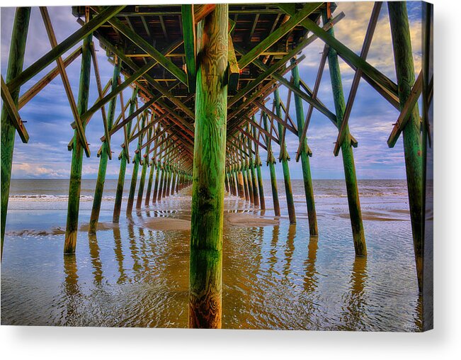 Folly Beach Acrylic Print featuring the photograph Infinite Pier by Greg Norrell