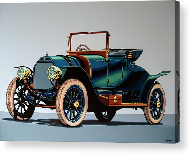 Isotta Fraschini Tipo Acrylic Print featuring the painting Isotta Fraschini Tipo 1911 Painting by Paul Meijering