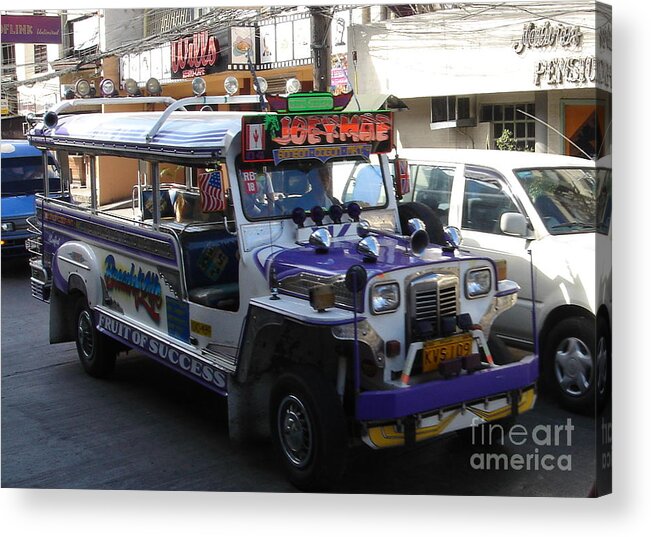 Jeepney Acrylic Print featuring the photograph Jeepney 06 by Michael Holloway