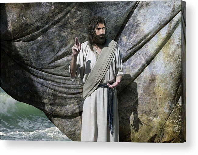 Jesus Acrylic Print featuring the photograph Jesus Calms The Storm by Acropolis De Versailles