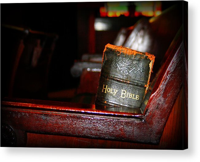 In The Beginning Was The Word Acrylic Print featuring the photograph John 1 by Susie Weaver