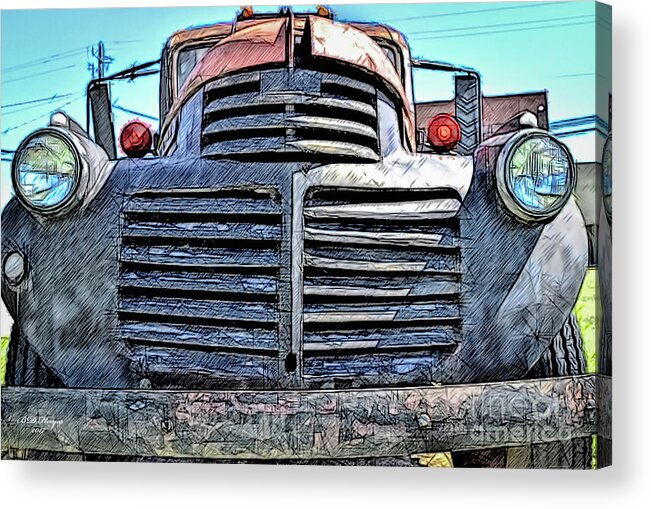 Trucks Acrylic Print featuring the digital art Junked by DB Hayes