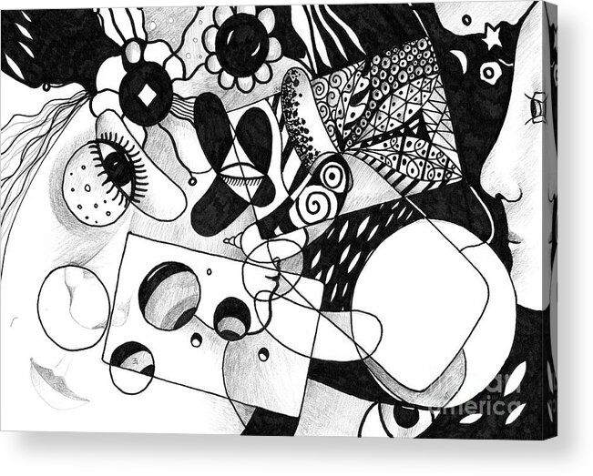 Halloween Acrylic Print featuring the drawing Just In Time by Helena Tiainen