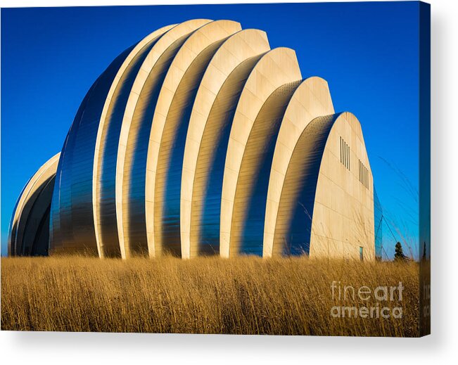 America Acrylic Print featuring the photograph Kauffman Center for the Performing Arts by Inge Johnsson