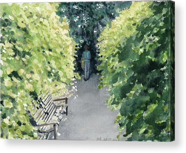 Gardens Acrylic Print featuring the painting Kensington Gardens by Madeleine Arnett